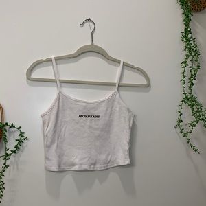 White crop top